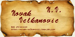 Novak Velkanović vizit kartica